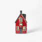 Alsace Tea Light Cottage Red with Wreath