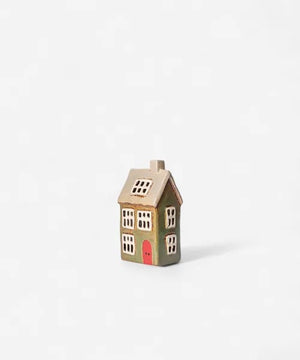 Alsace Tea Light House Christmas Green