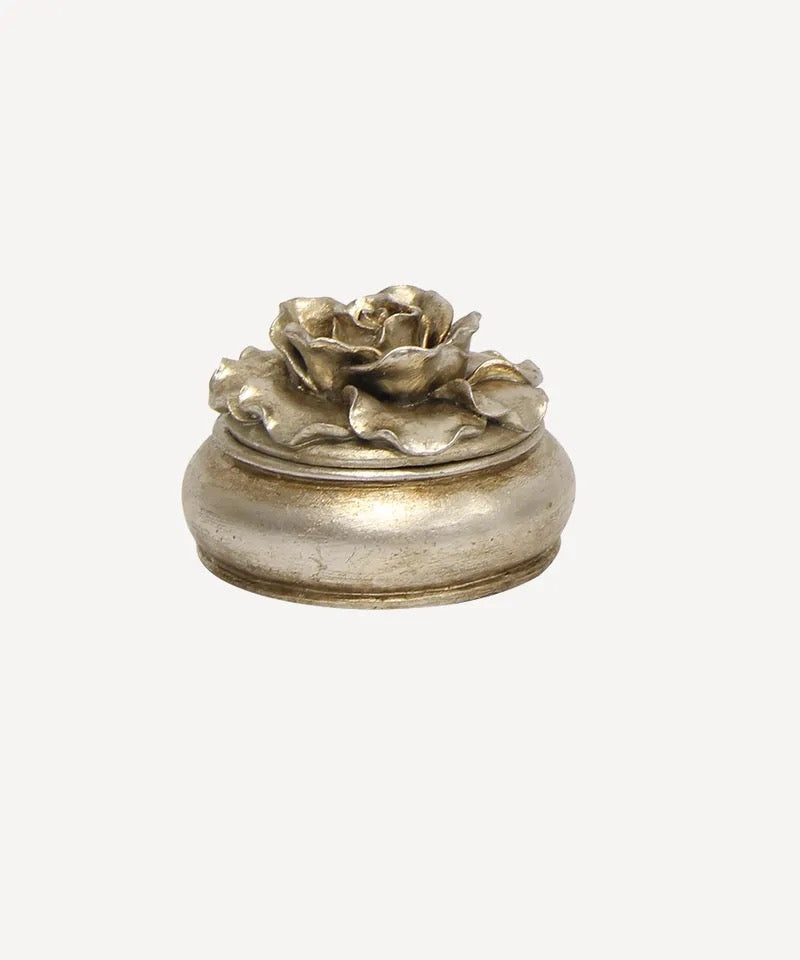 Camelia Pewter Colour Trinket Box