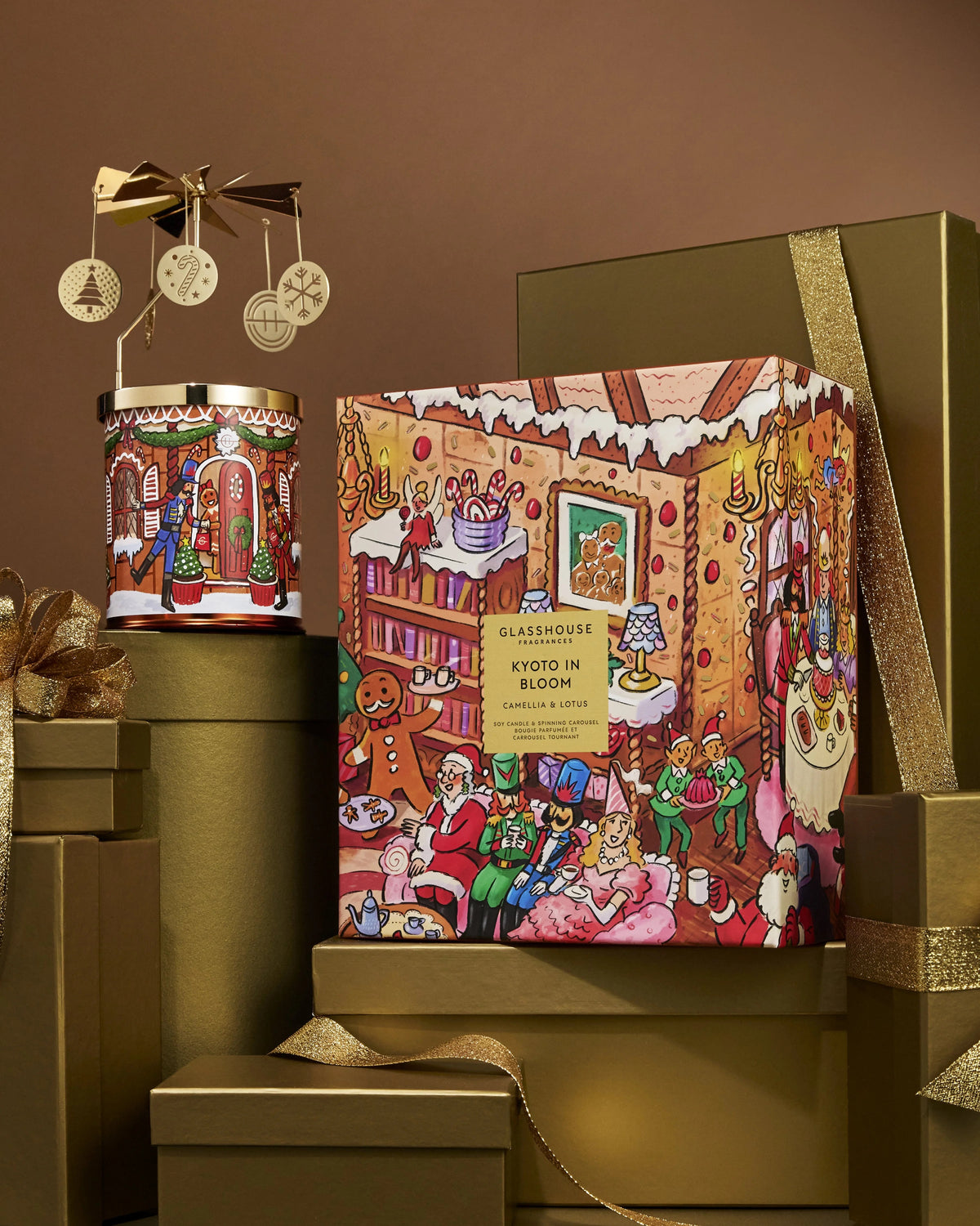 Limited Edition Kyoto in Bloom Candle & Spinning Carousel Gift Set