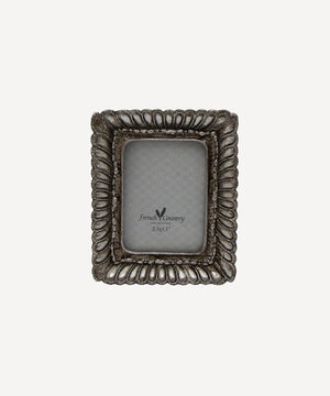 Fanned Rectangle Photo Frame Pewter Finish 2.5 x 3.5"