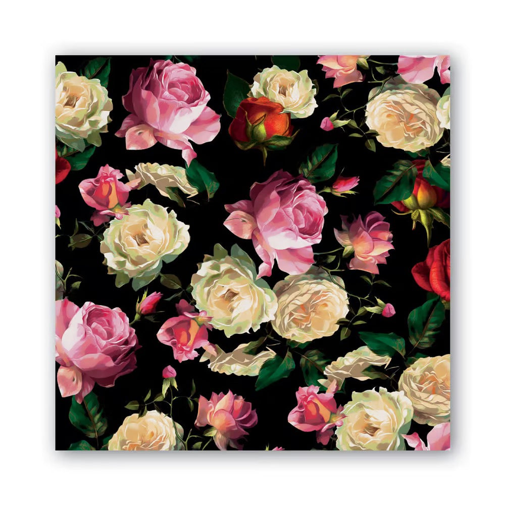 Michel Design Works Midnight Rose Luncheon Napkins