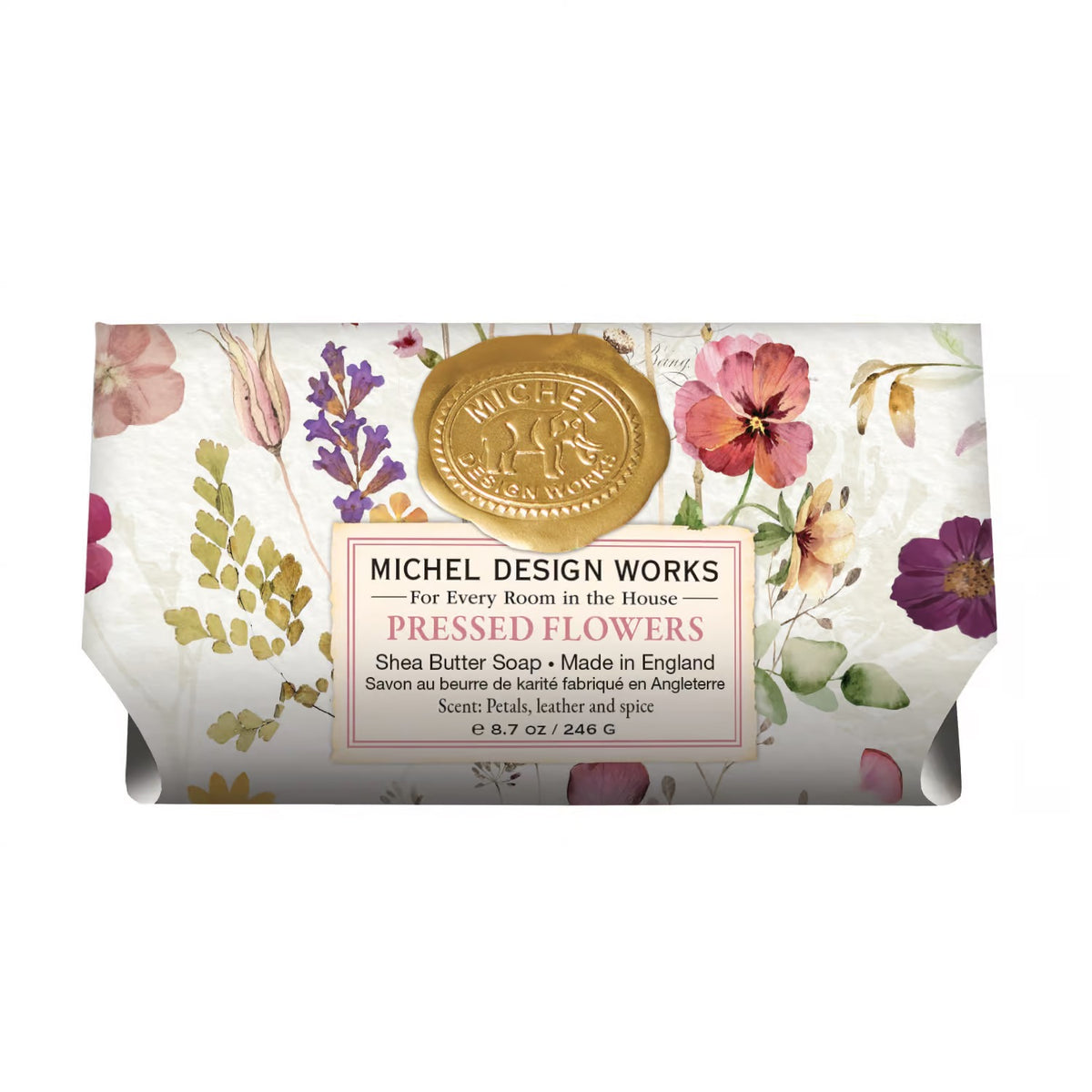 Michel Design Works Pressed Flowers Large Soap Bar