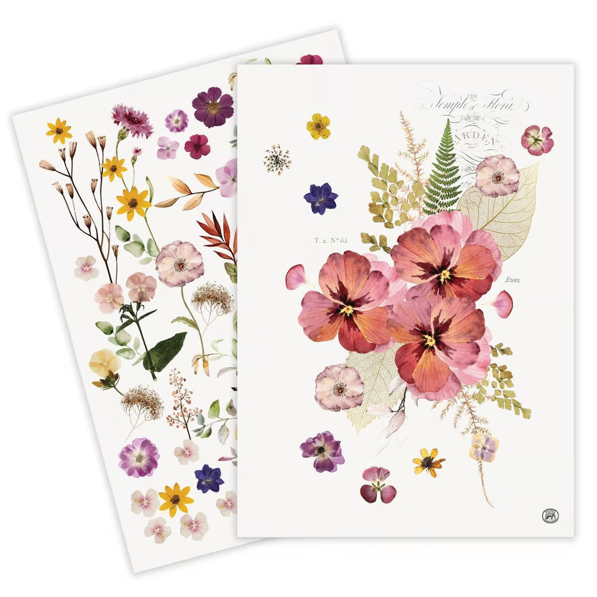 Michel Design Works Magnolia Pressed Flowers Towel set of 2