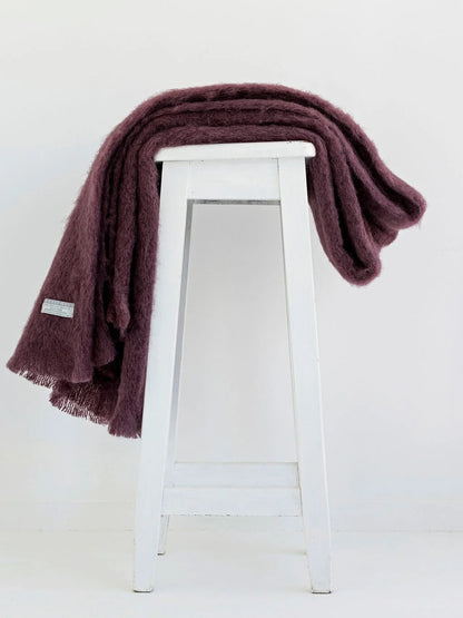 Windermere Mohair - Mulberry Throw