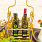 Four Bottle Iron Trug (Yellow)