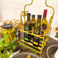 Four Bottle Iron Trug (Yellow)