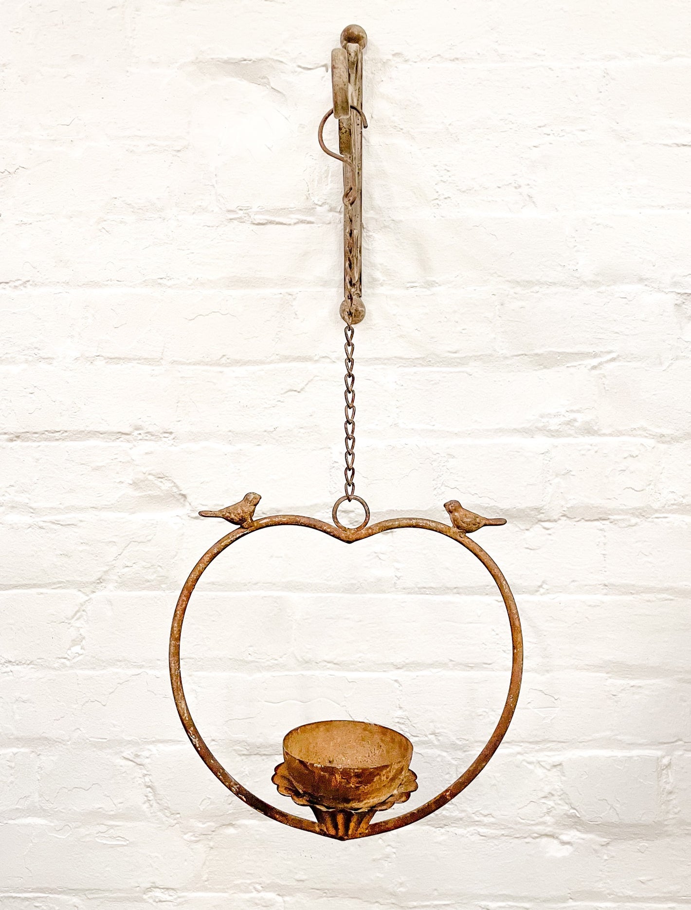 Metal Heart Bird Feeder