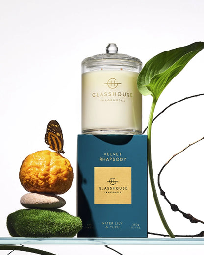 Glasshouse Fragrances VELVET RHAPSODY 380g Triple Scented Soy Candle