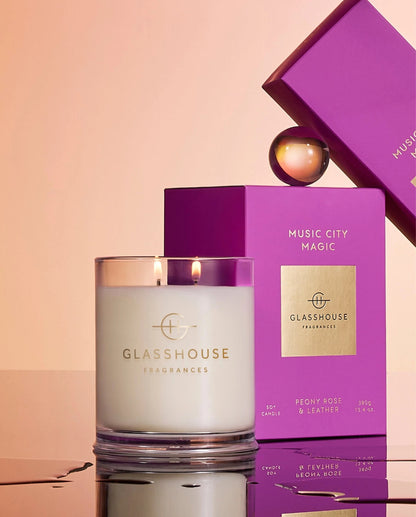 Glasshouse Fragrances MUSIC CITY MUSIC  380g Triple Scented Soy Candle