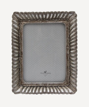 Fanned Rectangle Photo Frame Pewter Finish 5 x 7"