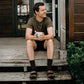 Merino Wool Crew Socks | Man | Rusty | Roll Top