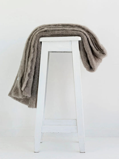 Windermere Mohair - Manuka Throw (Allow 48 Hour Turnaround)