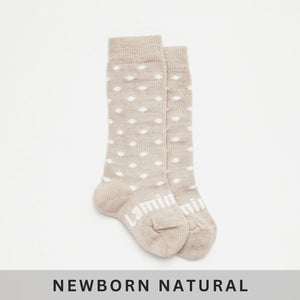 Merino Wool Crew | Knee High Socks | Baby | Truffle