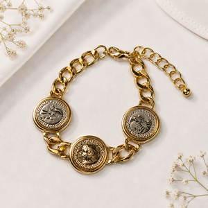 Gold Fashion Coin Bracelet