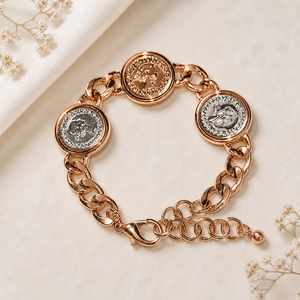 Rose Gold Fashion Coin Bracelet