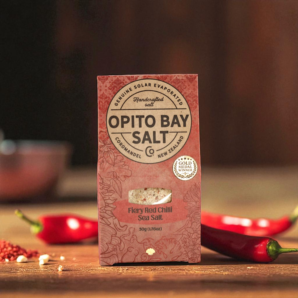 Bay Salt Opito Bay Salt Co. FIERY RED CHILLI SEA SALT 50gm