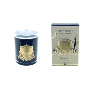 Côte Noire - CRYSTAL GLASS LID 450G SOY BLEND CANDLE - PROSECCO - GOLD