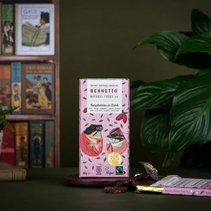 Bennetto Natural Foods co Raspberries In Dark 80G Chocolate Bar