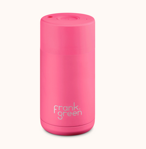 Frank Green Ceramic Reusable Cup 355ml - Neon Pink