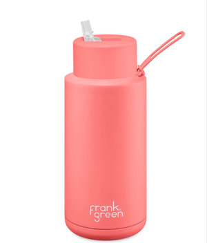 Frank Green Limited Edition Ceramic Reusable Bottle - Sweet Peach 34oz/1000ml