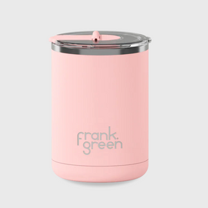 Ceramic Coffee Cup with Hinged Lid 355ml - Blush