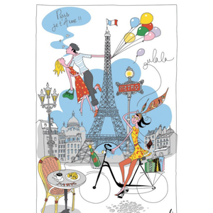 Paris Bike Tea Towel