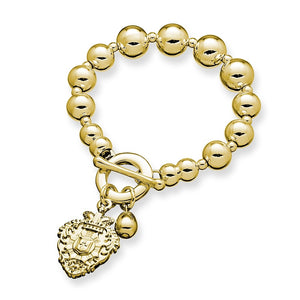 Gold Fashion Ball Bracelet with Charm