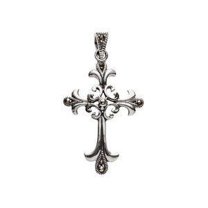 Sterling Silver Marcasite Cross