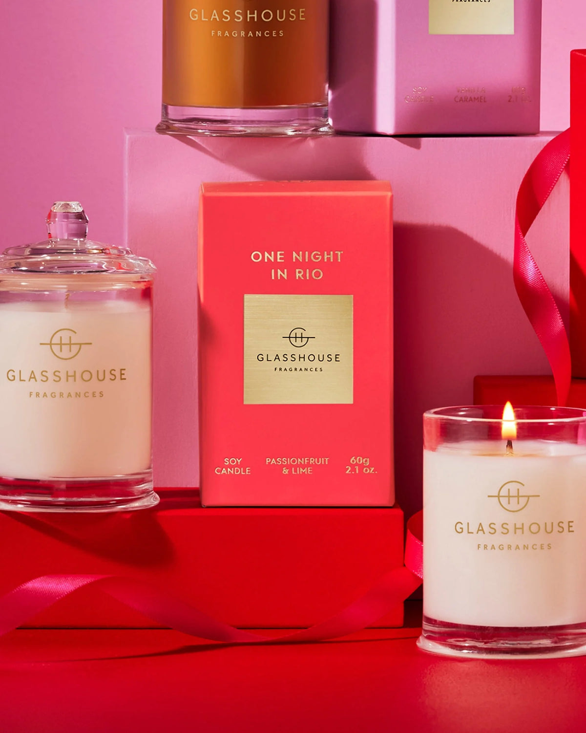 Glasshouse Fragrances ONE NIGHT IN RIO 60g Triple Scented Soy Candle