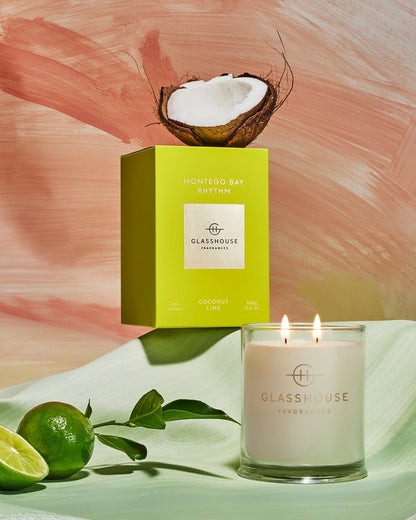 Glasshouse Fragrances MONTEGO BAY RHYTHM 380g Triple Scented Soy Candle