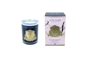 Côte Noire - CRYSTAL GLASS LID 450G SOY BLEND CANDLE - CHARENTE ROSE