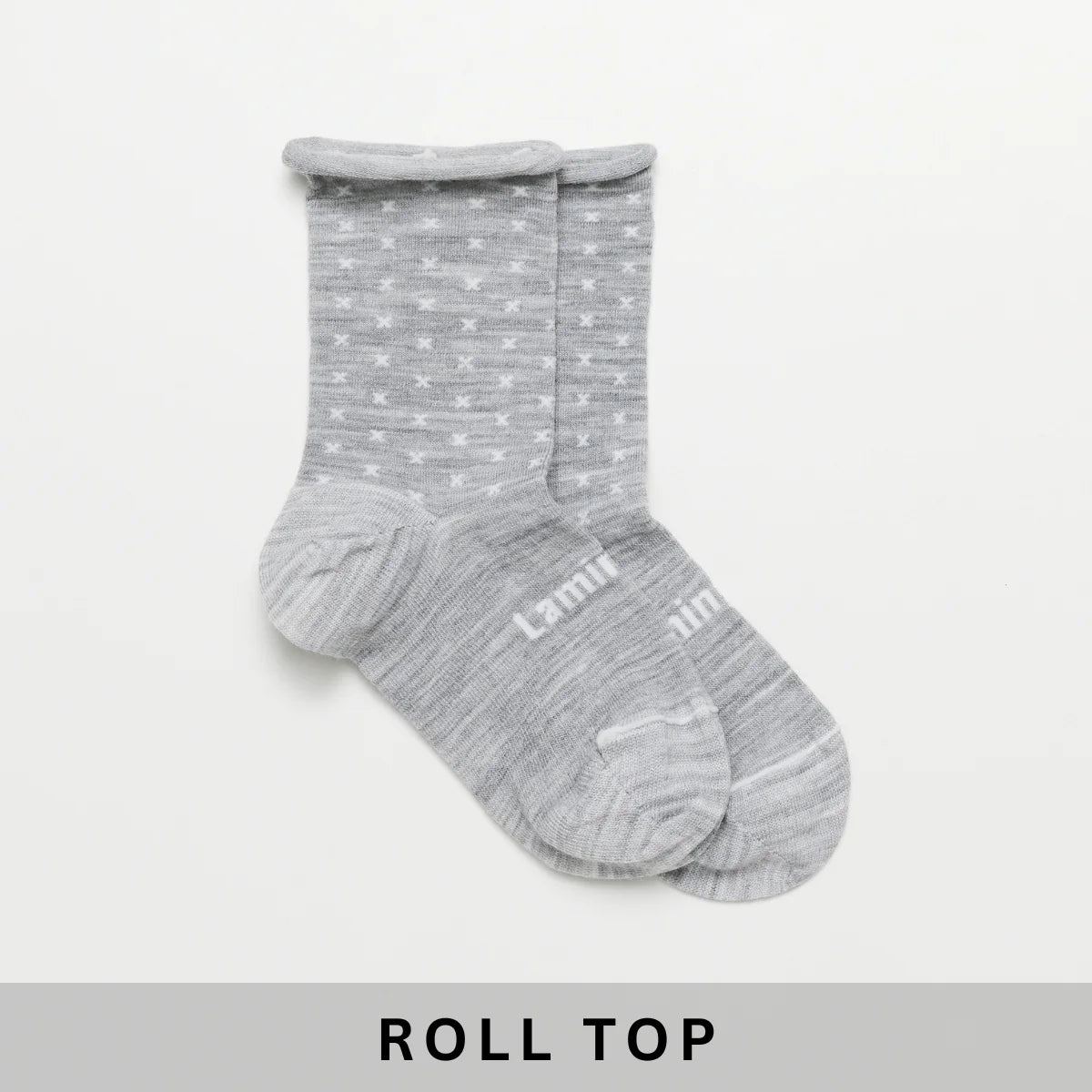 Merino Wool Crew Socks  Roll Top | Woman | Powder