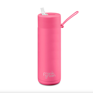 Frank Green Ceramic Reusable Bottle - Neon Pink 20oz