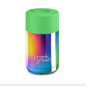 Frank Green Stainless Steel/Ceramic Reusable Cup 295ml - Limited Edition Rainbow with Green Lid