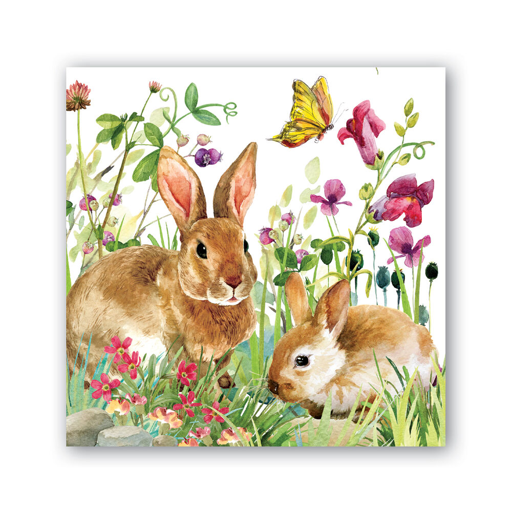 Michel Design Works Bunny Meadow Cocktail Napkins