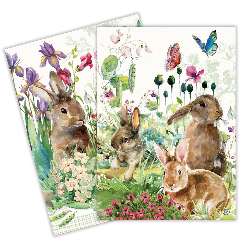 Michel Design Bunny Meadow Tea Towel set of 2