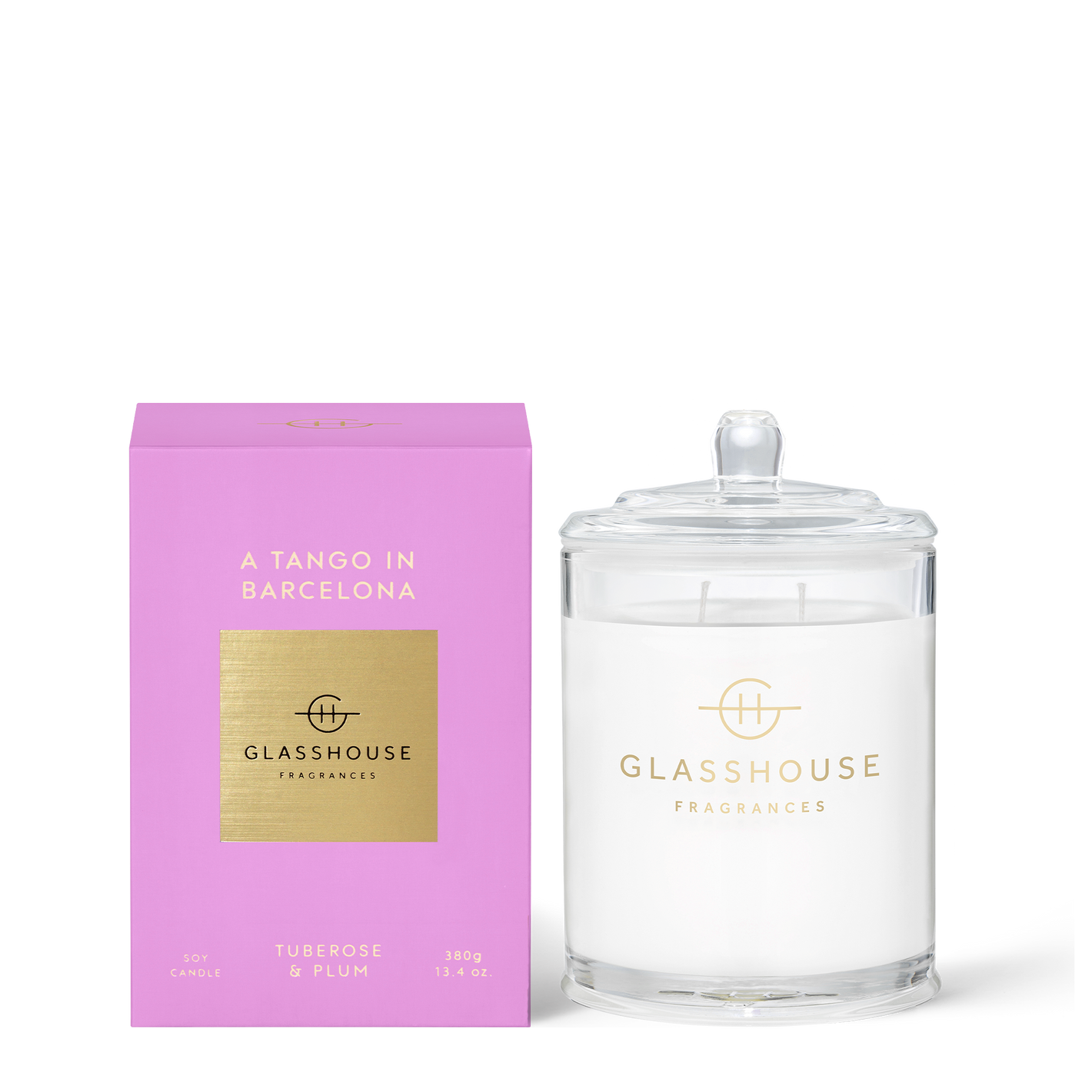 Glasshouse Fragrances A TANGO IN BARCELONA 380g Triple Scented Soy Candle