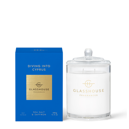 Glasshouse Fragrances DIVING INTO CYPRUS 380g Triple Scented Soy Candle