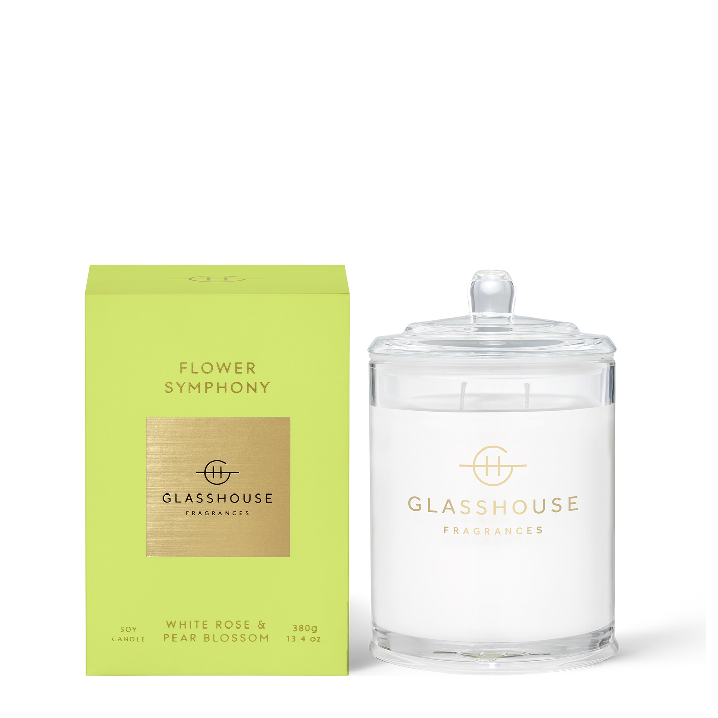 Glasshouse Fragrances FLOWER SYMPHONY 380g Triple Scented Soy Candle