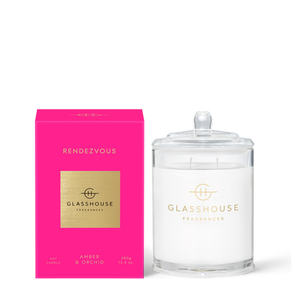 Glasshouse Fragrances RENDEZVOUS 380g Triple Scented Soy Candle