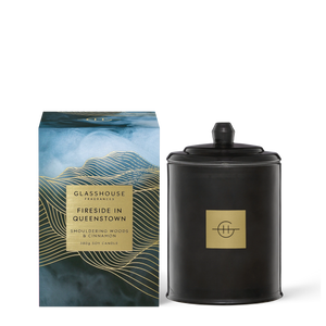 Glasshouse Fragrances Fireside in Queenstown 380g Triple Scented Soy Candle