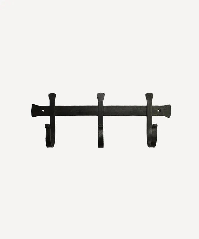 Black chunky Iron 3 Coat Hook (Available In-Store)