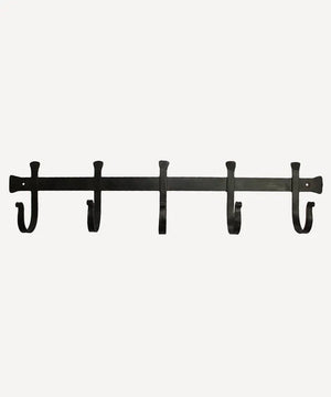 Black chunky Iron 5 Coat Hook (Available In-Store)