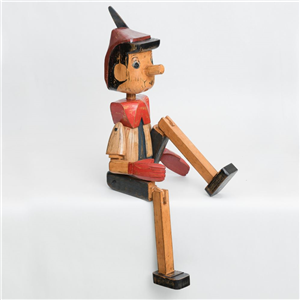 Pinocchio Sitting Large Wooden 80CM