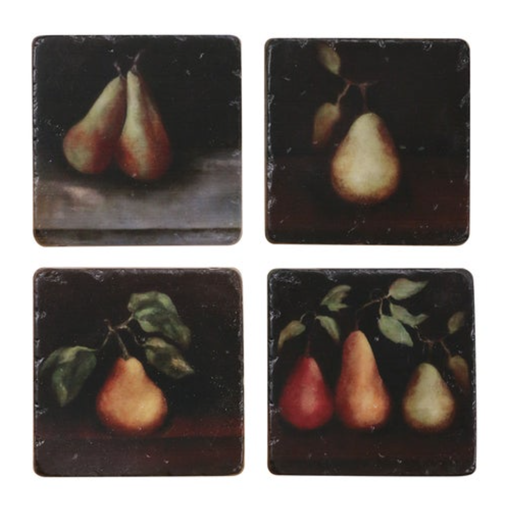 Raphael Vintaged Pear Coasters set of 4