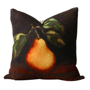 Raphael Vintaged Cushion with Linen Back - Une Poire & Feather Inner