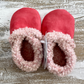 Lambskin Booties Strawberry Colour