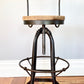 Reclaimed Elm Barstool with back support